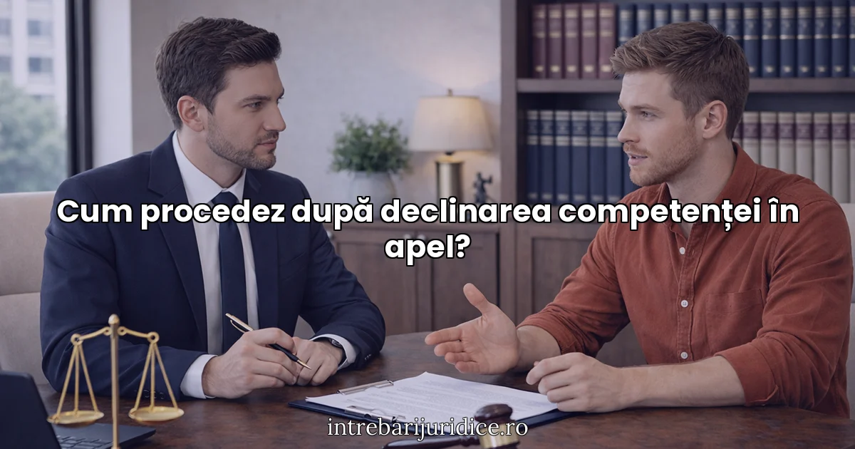 Cum procedez după declinarea competenței în apel?