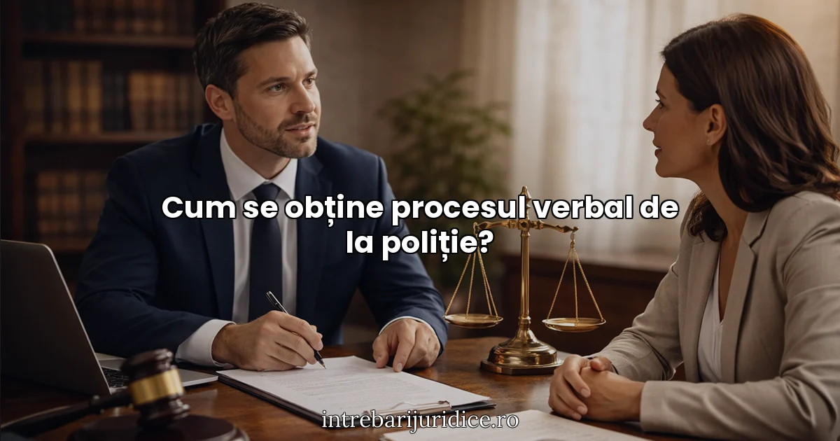 Cum se obține procesul verbal de la poliție?