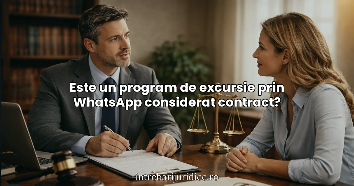 Este un program de excursie prin WhatsApp considerat contract?