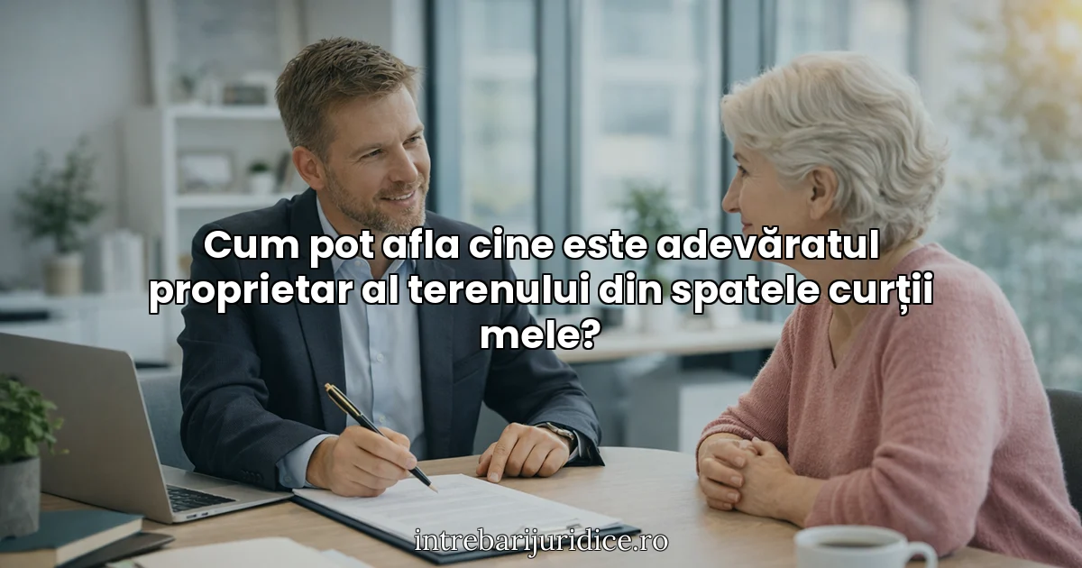Cum pot afla cine este adevăratul proprietar al terenului din spatele curții mele?