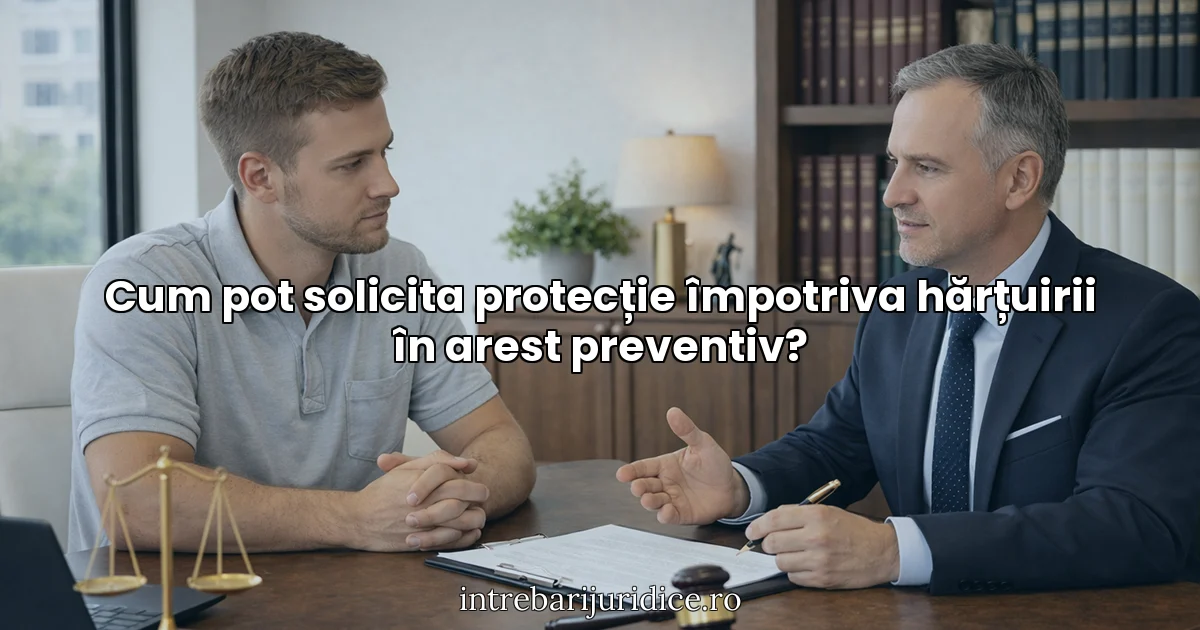 Cum pot solicita protecție împotriva hărțuirii în arest preventiv?