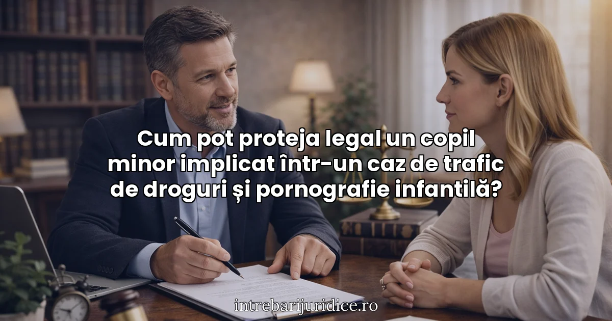 Cum pot proteja legal un copil minor implicat într-un caz de trafic de droguri și pornografie infantilă?