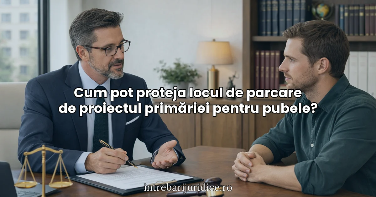 Cum pot proteja locul de parcare de proiectul primăriei pentru pubele?