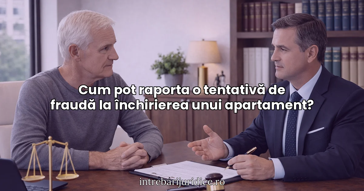 Cum pot raporta o tentativă de fraudă la închirierea unui apartament?
