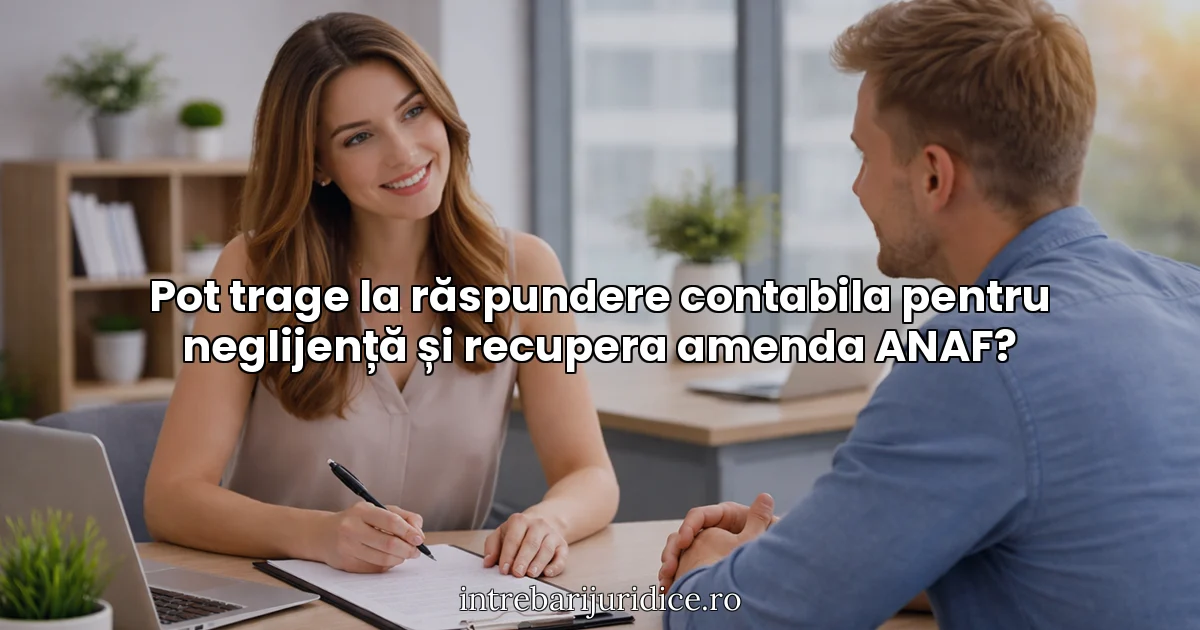 Pot trage la răspundere contabila pentru neglijență și recupera amenda ANAF?