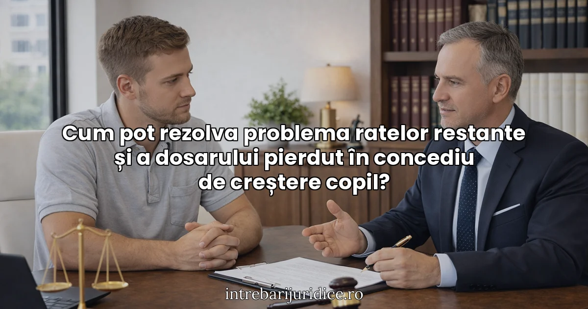 Cum pot rezolva problema ratelor restante și a dosarului pierdut în concediu de creștere copil?