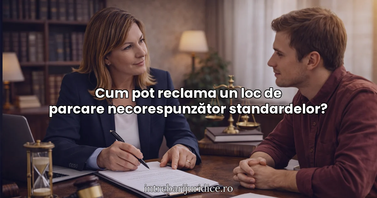 Cum pot reclama un loc de parcare necorespunzător standardelor?