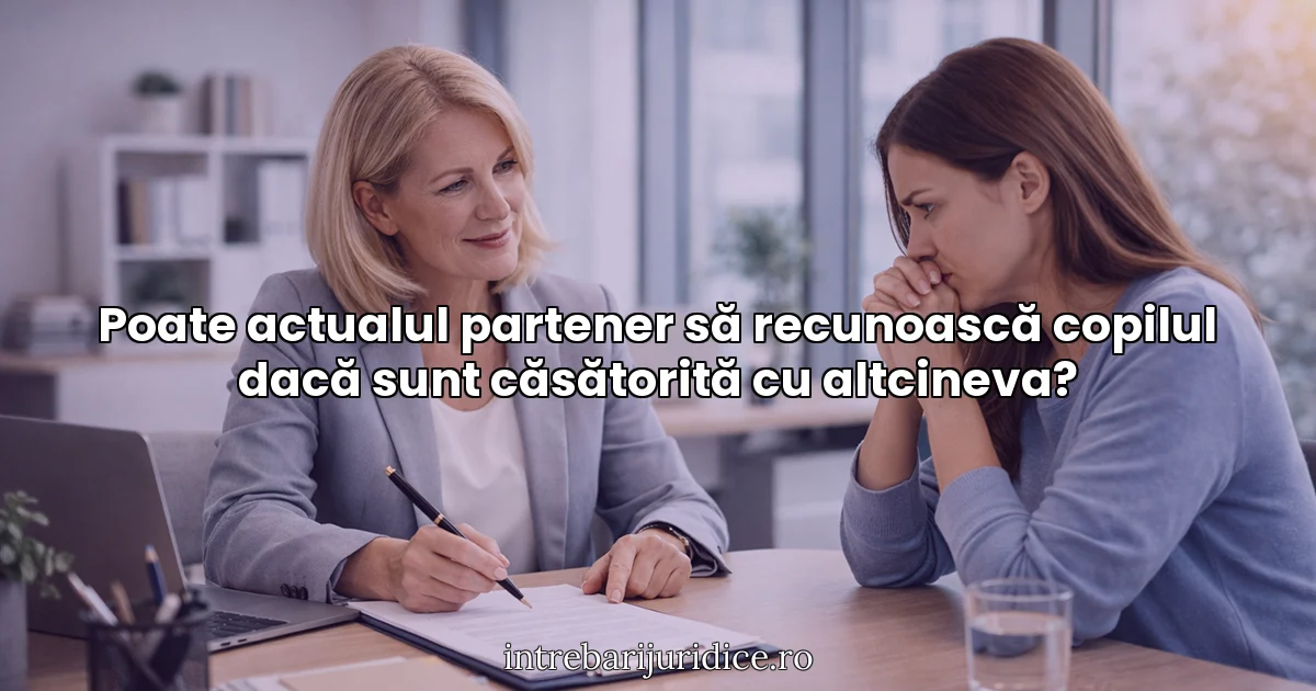 Poate actualul partener să recunoască copilul dacă sunt căsătorită cu altcineva?