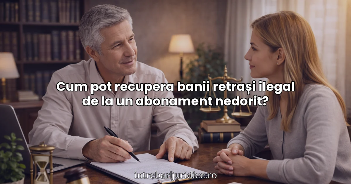 Cum pot recupera banii retrași ilegal de la un abonament nedorit?