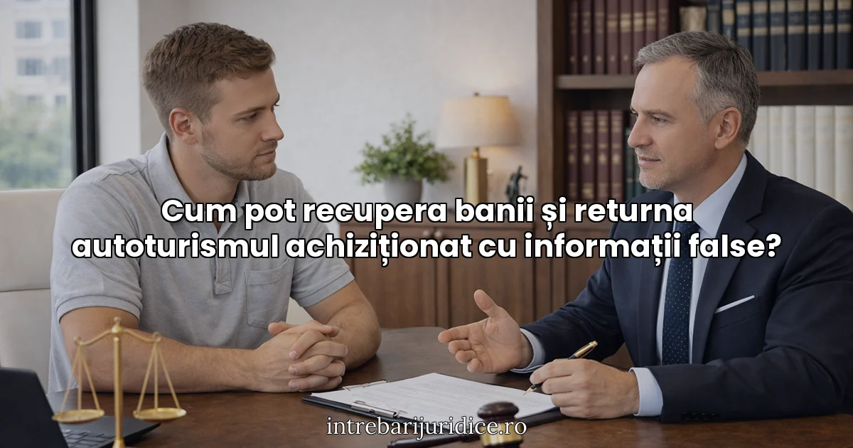 Cum pot recupera banii și returna autoturismul achiziționat cu informații false?