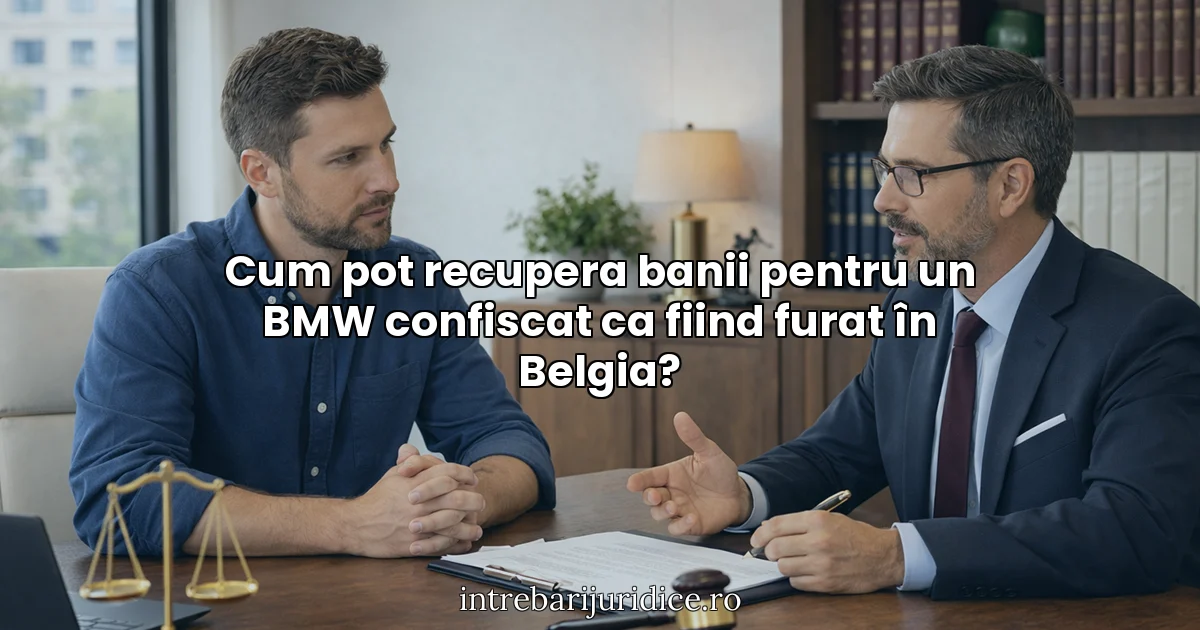 Cum pot recupera banii pentru un BMW confiscat ca fiind furat în Belgia?
