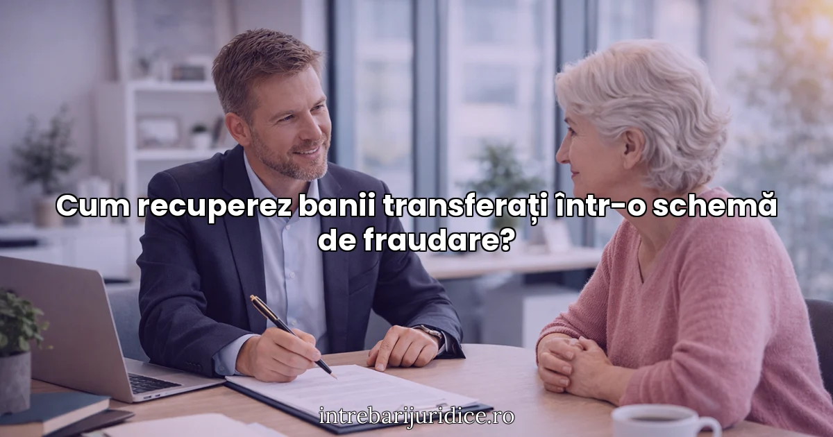 Cum recuperez banii transferați într-o schemă de fraudare?