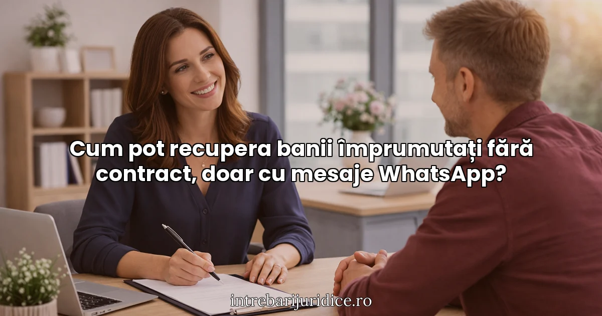 Cum pot recupera banii împrumutați fără contract, doar cu mesaje WhatsApp?