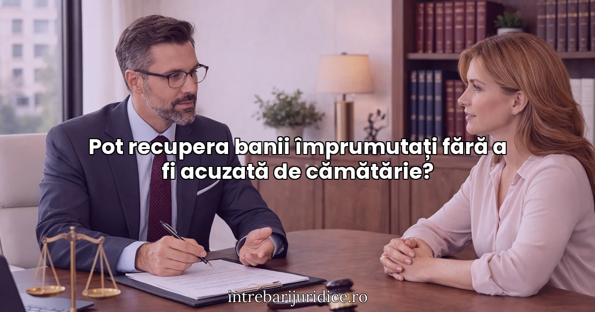 Pot recupera banii împrumutați fără a fi acuzată de cămătărie?