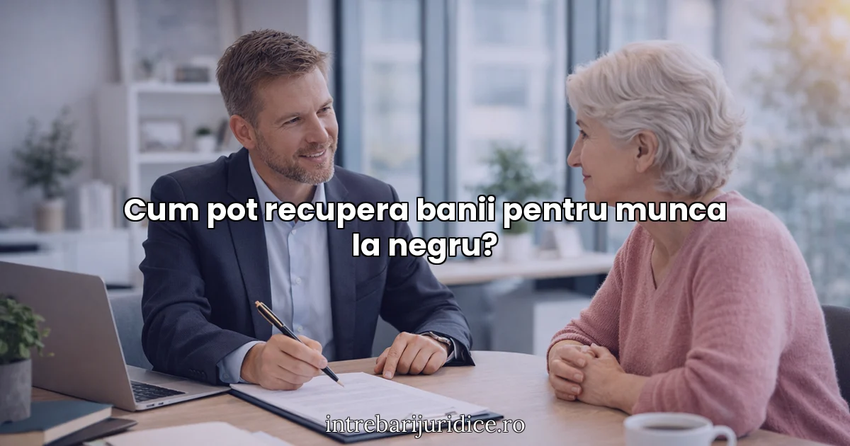 Cum pot recupera banii pentru munca la negru?