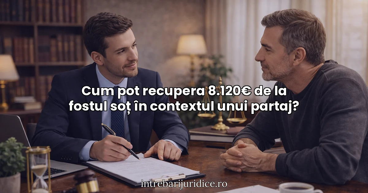 Cum pot recupera 8.120€ de la fostul soț în contextul unui partaj?