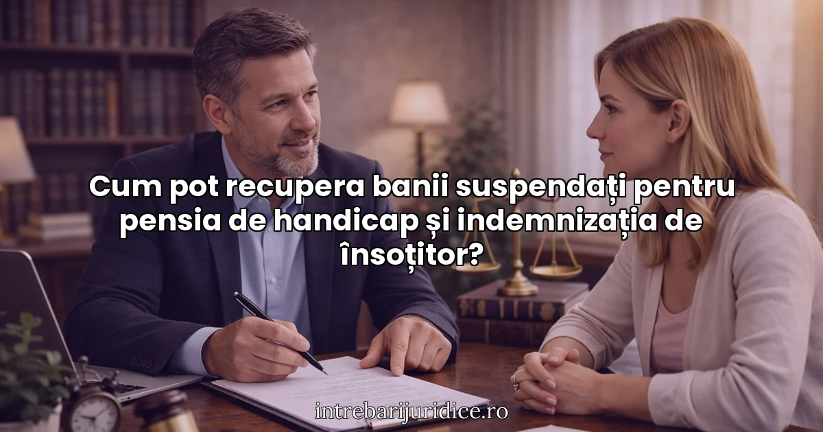 Cum pot recupera banii suspendați pentru pensia de handicap și indemnizația de însoțitor?