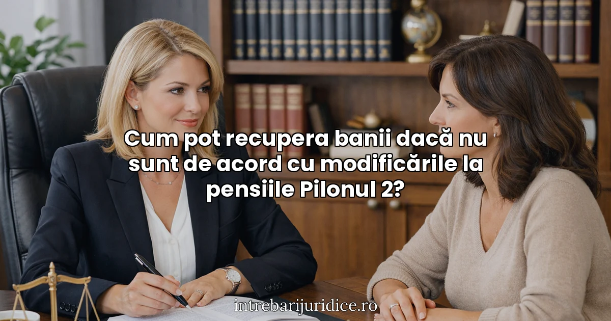 Cum pot recupera banii dacă nu sunt de acord cu modificările la pensiile Pilonul 2?