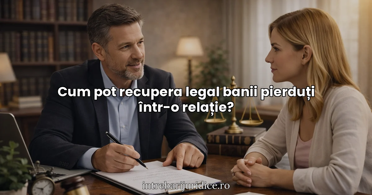 Cum pot recupera legal banii pierduți într-o relație?