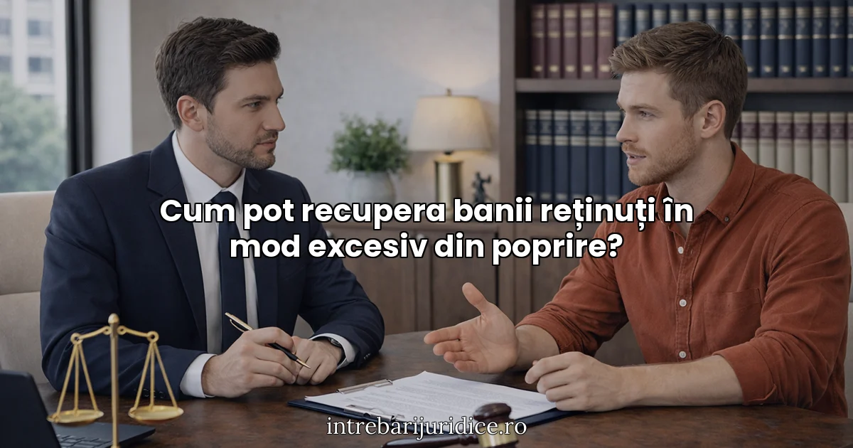 Cum pot recupera banii reținuți în mod excesiv din poprire?