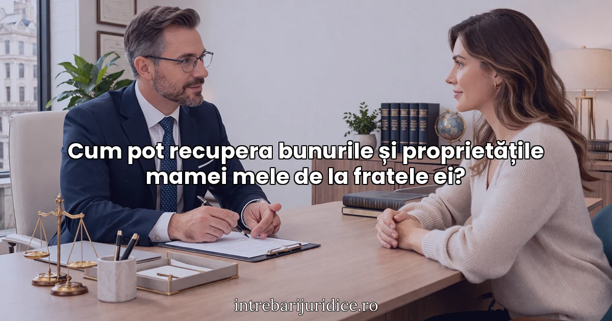 Cum pot recupera bunurile și proprietățile mamei mele de la fratele ei?