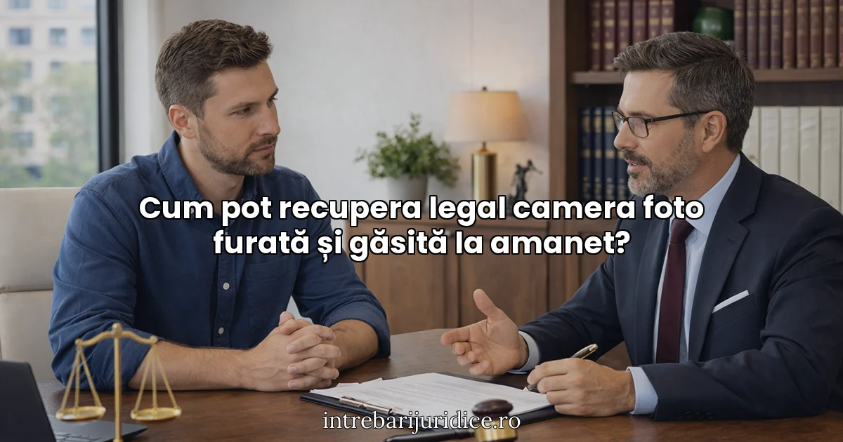 Cum pot recupera legal camera foto furată și găsită la amanet?