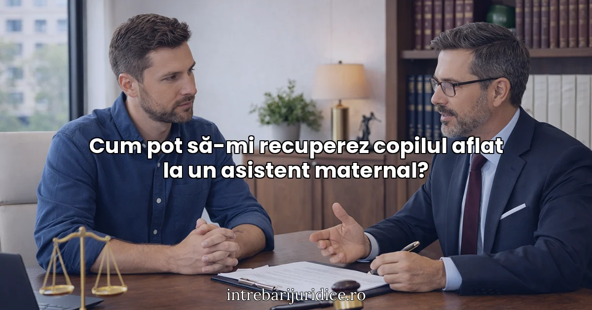 Cum pot să-mi recuperez copilul aflat la un asistent maternal?