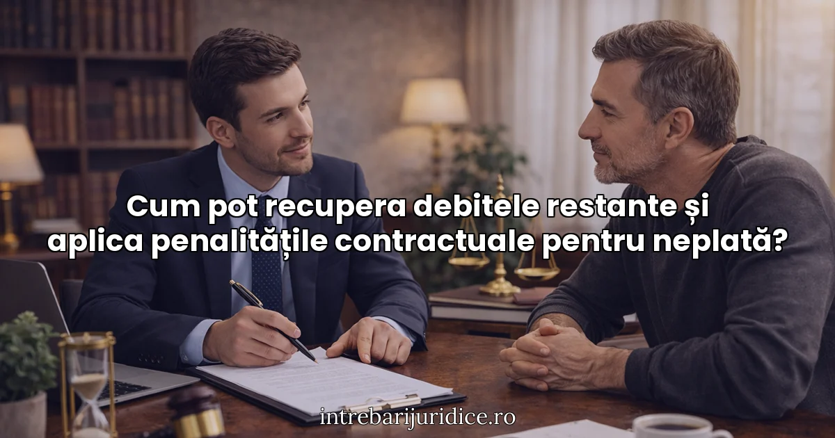 Cum pot recupera debitele restante și aplica penalitățile contractuale pentru neplată?