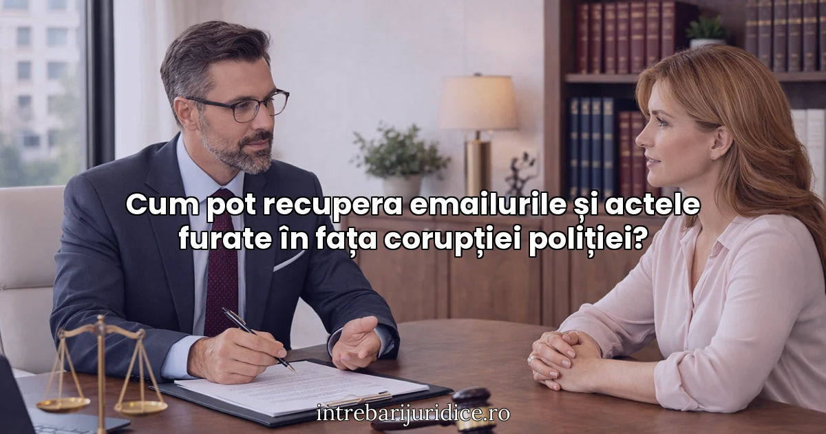Cum pot recupera emailurile și actele furate în fața corupției poliției?