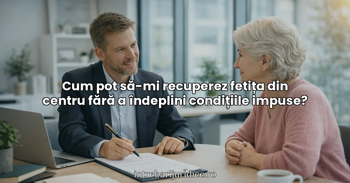 Cum pot să-mi recuperez fetița din centru fără a îndeplini condițiile impuse?