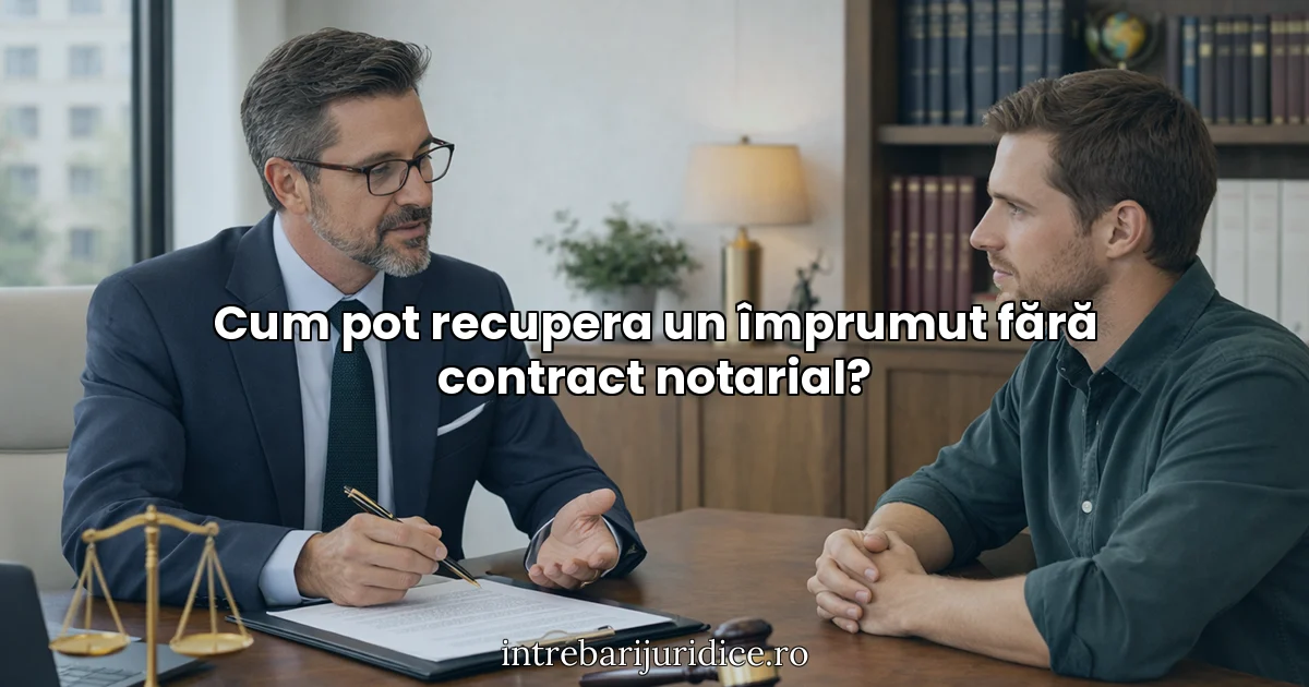 Cum pot recupera un împrumut fără contract notarial?
