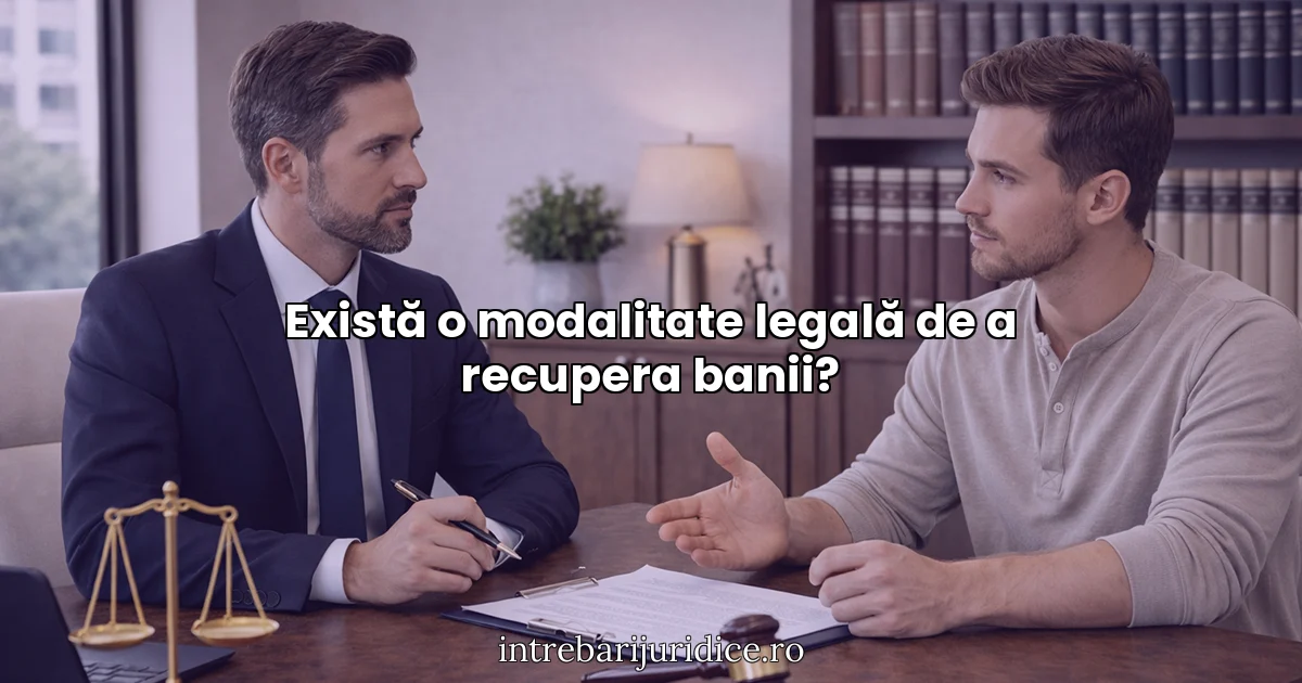 Există o modalitate legală de a recupera banii?