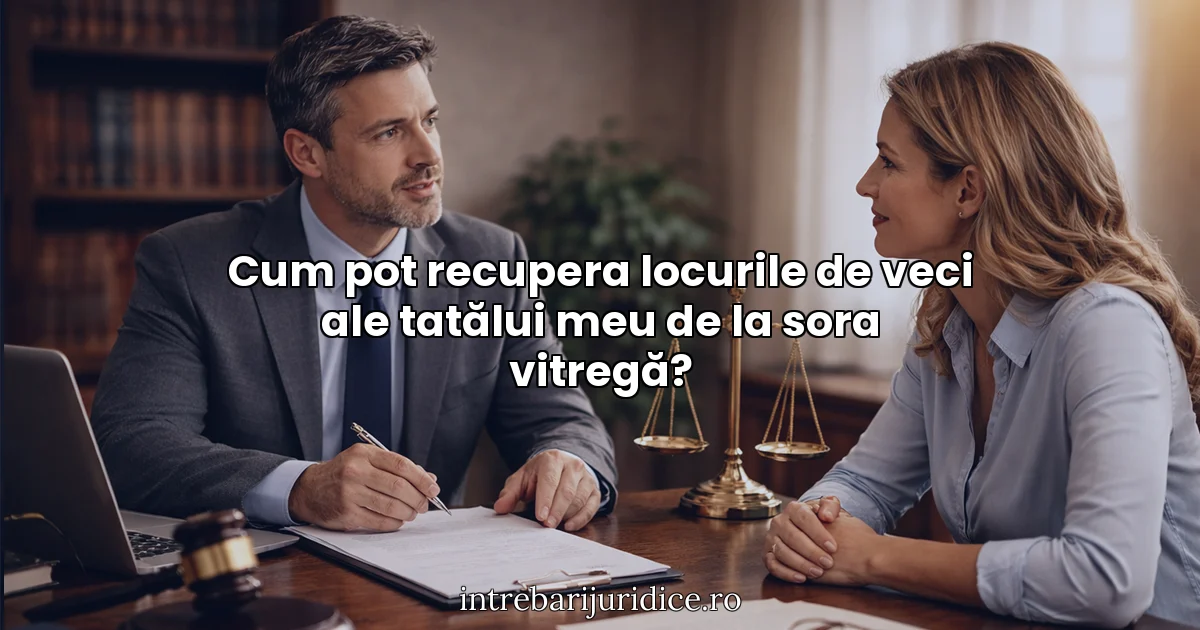 Cum pot recupera locurile de veci ale tatălui meu de la sora vitregă?