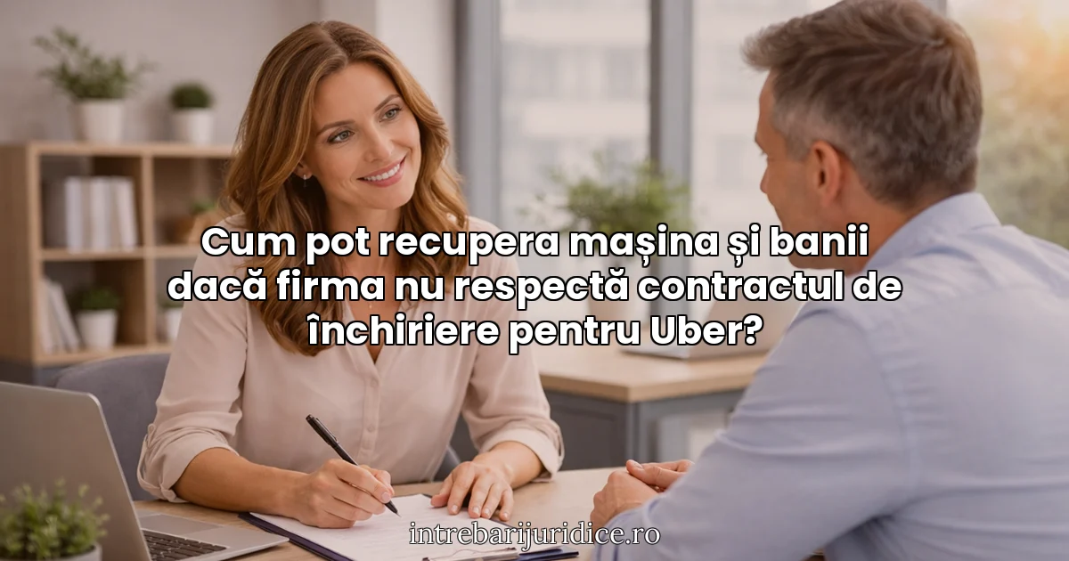 Cum pot recupera mașina și banii dacă firma nu respectă contractul de închiriere pentru Uber?