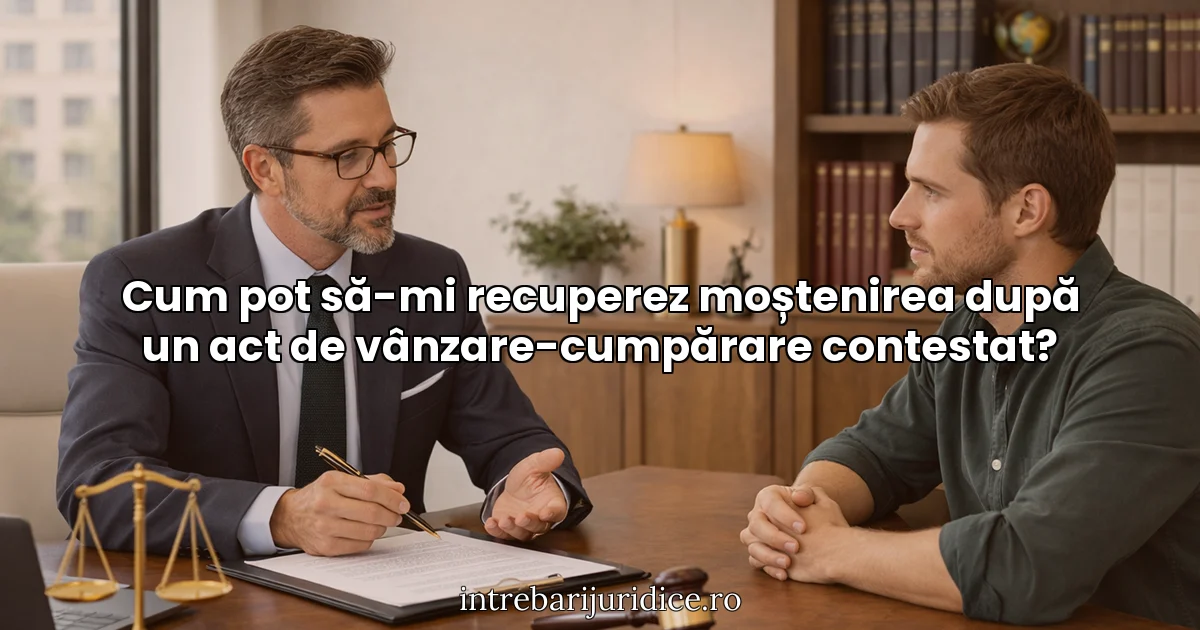 Cum pot să-mi recuperez moștenirea după un act de vânzare-cumpărare contestat?