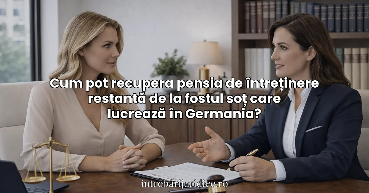Cum pot recupera pensia de întreținere restantă de la fostul soț care lucrează în Germania?
