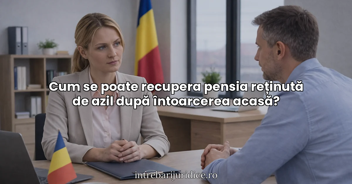 Cum se poate recupera pensia reținută de azil după întoarcerea acasă?