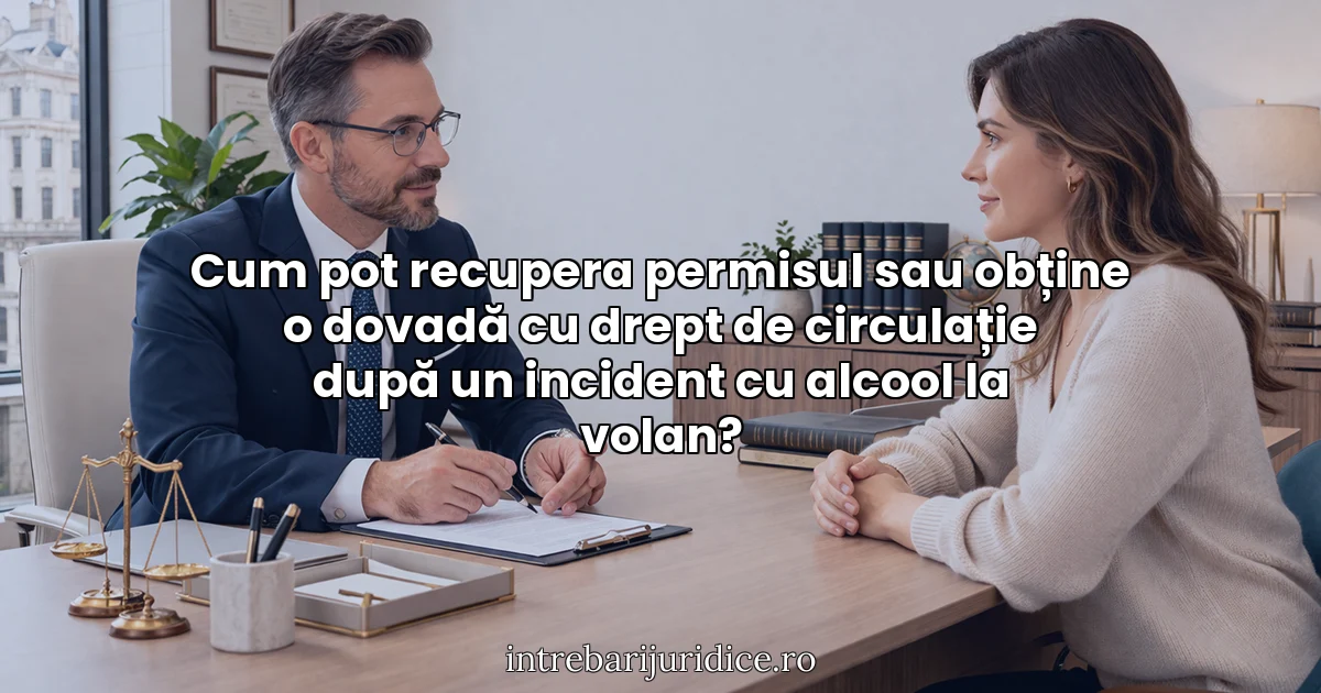 Cum pot recupera permisul sau obține o dovadă cu drept de circulație după un incident cu alcool la volan?