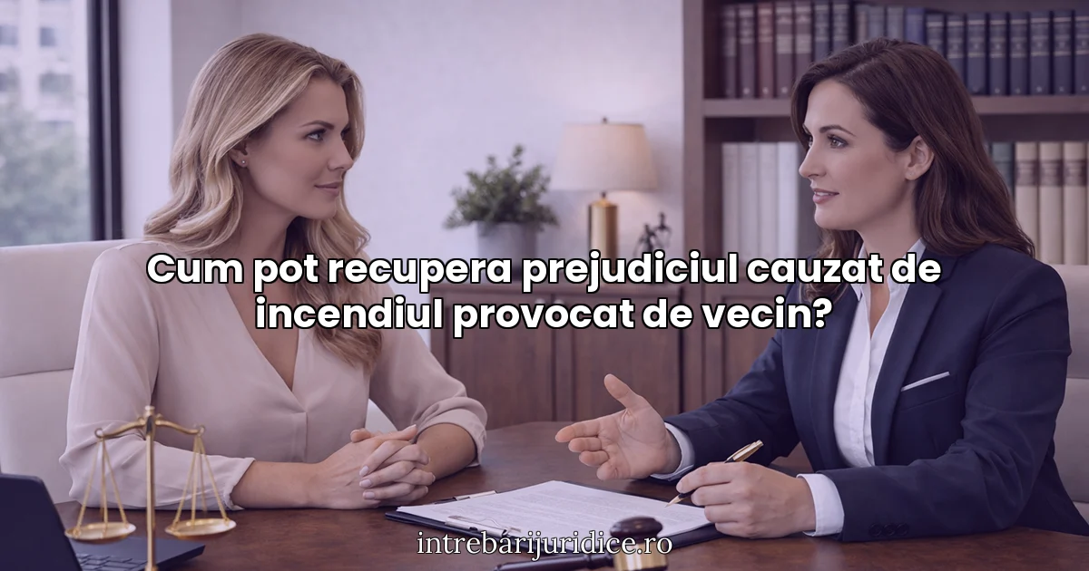 Cum pot recupera prejudiciul cauzat de incendiul provocat de vecin?