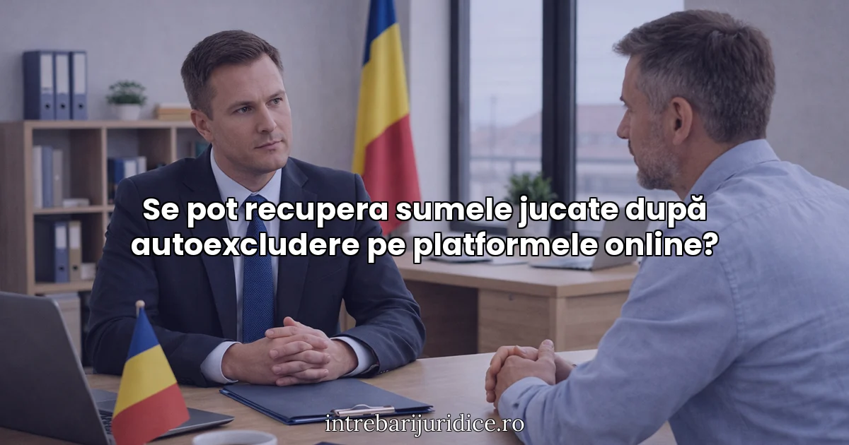 Se pot recupera sumele jucate după autoexcludere pe platformele online?