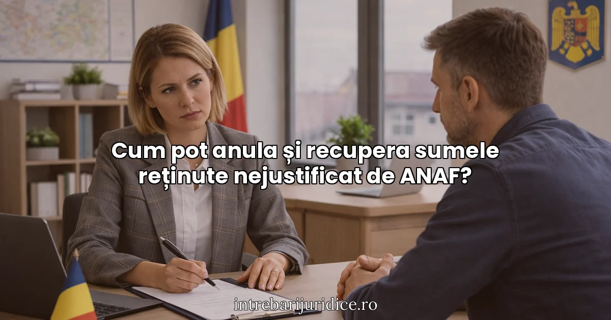 Cum pot anula și recupera sumele reținute nejustificat de ANAF?