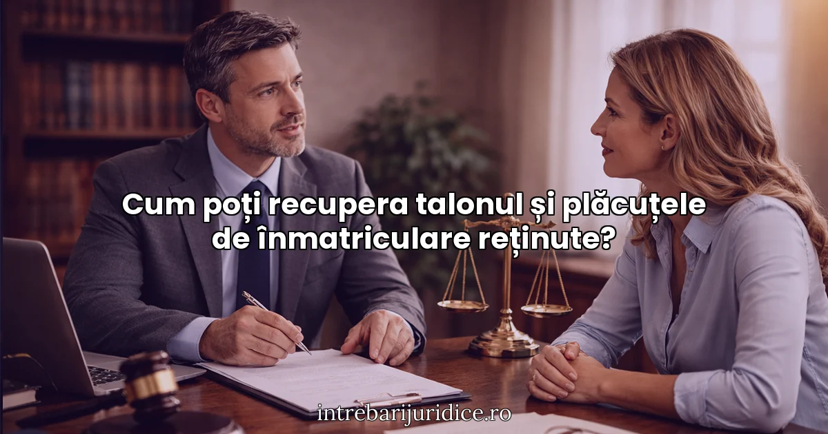 Cum poți recupera talonul și plăcuțele de înmatriculare reținute?