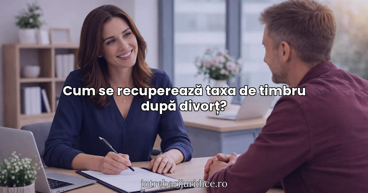 Cum se recuperează taxa de timbru după divorț?