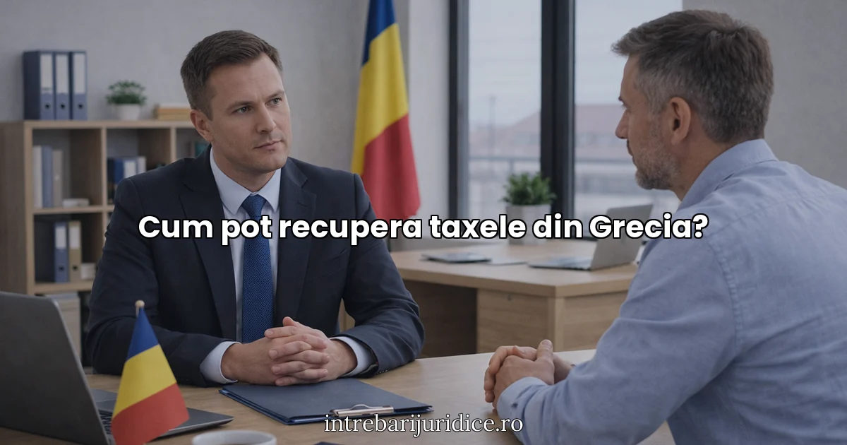 Cum pot recupera taxele din Grecia?
