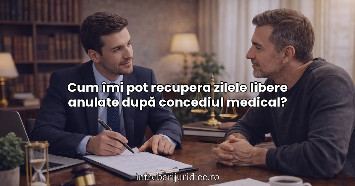 Cum îmi pot recupera zilele libere anulate după concediul medical?