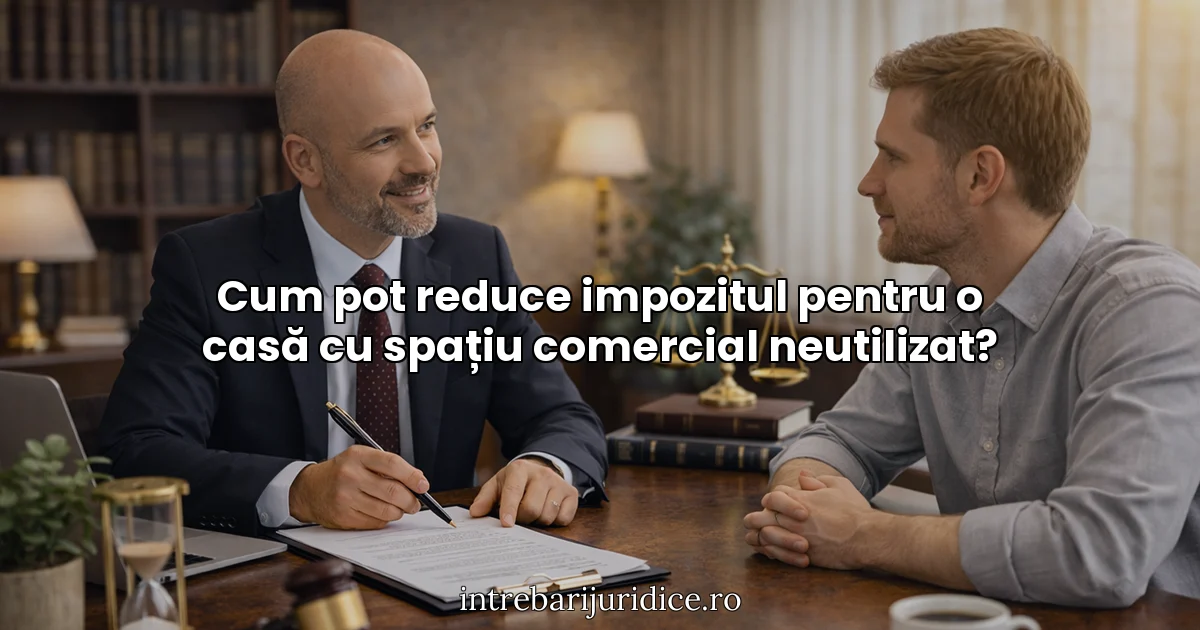 Cum pot reduce impozitul pentru o casă cu spațiu comercial neutilizat?
