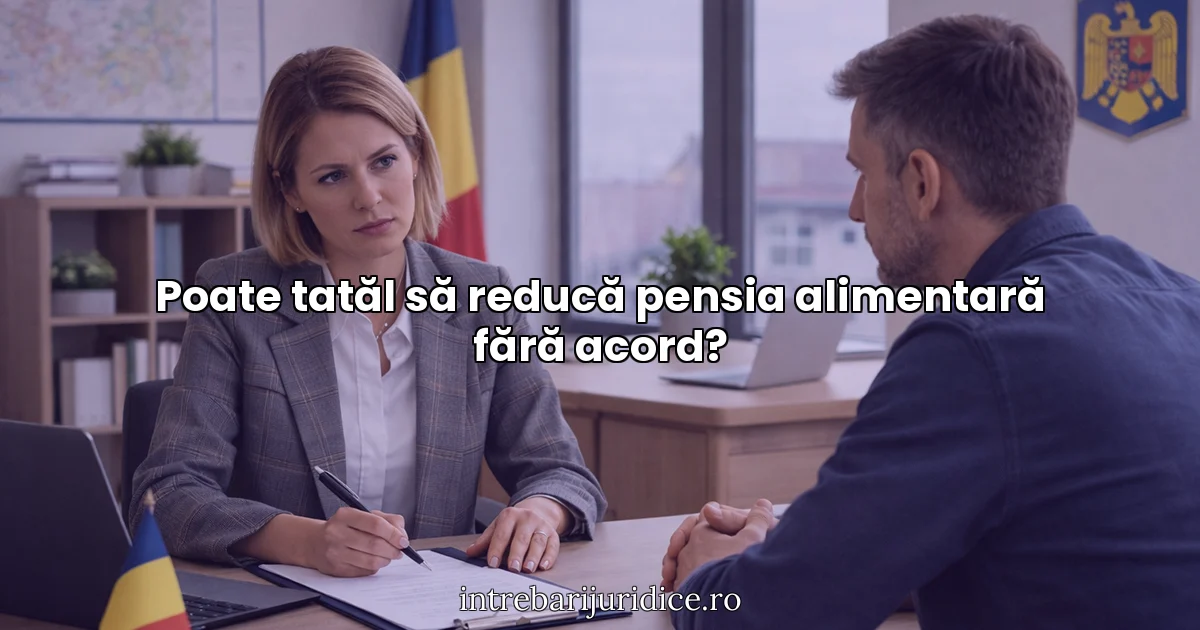Poate tatăl să reducă pensia alimentară fără acord?
