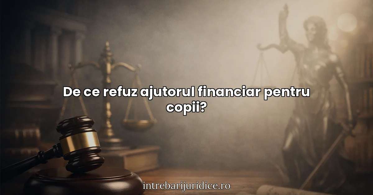 De ce refuz ajutorul financiar pentru copii?
