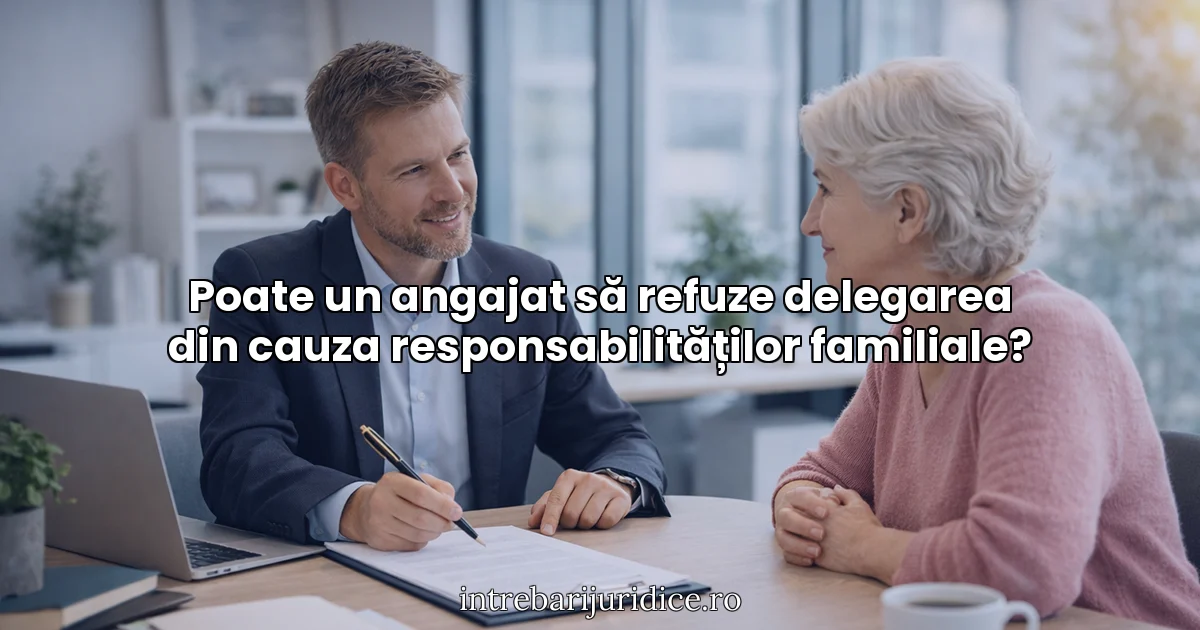 Poate un angajat să refuze delegarea din cauza responsabilităților familiale?