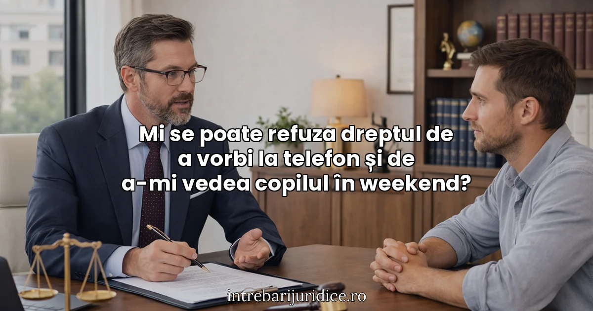 Mi se poate refuza dreptul de a vorbi la telefon și de a-mi vedea copilul în weekend?